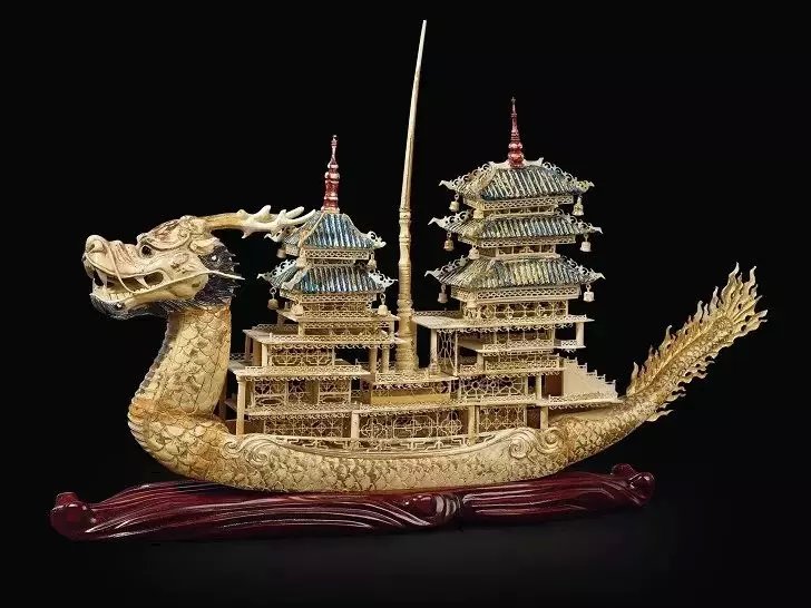 精美的象牙雕刻艺术品（一） 牙尖上的大千世界
